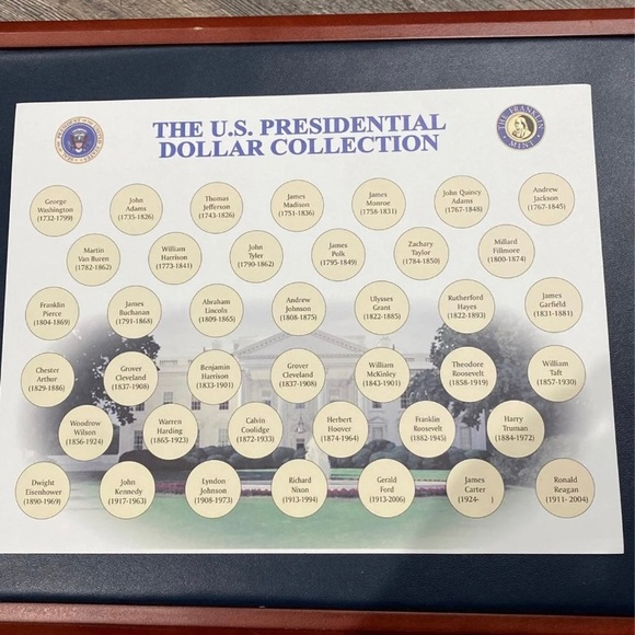 U.S. Presidential 24k gold dollar collection - Picture 8 of 11